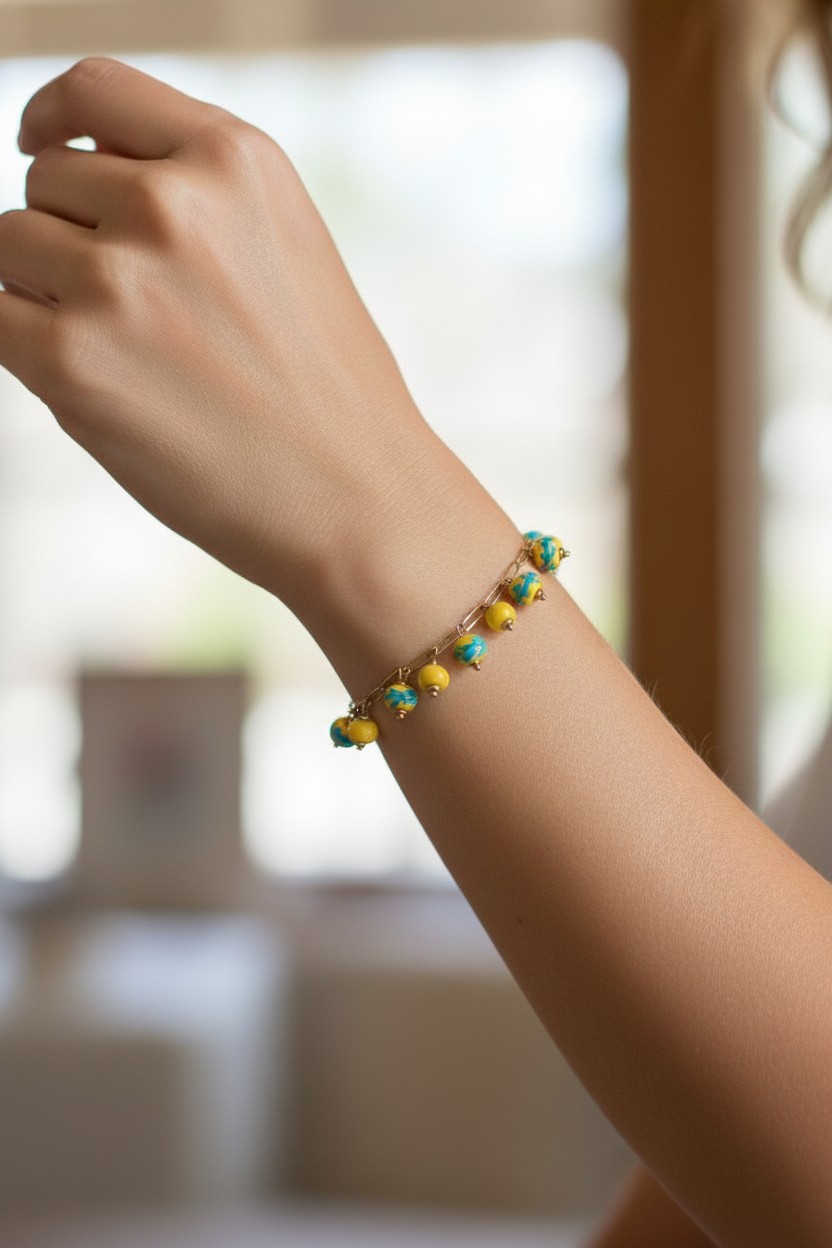bracciale-donna-grottega-handmade-maiolica-giallo